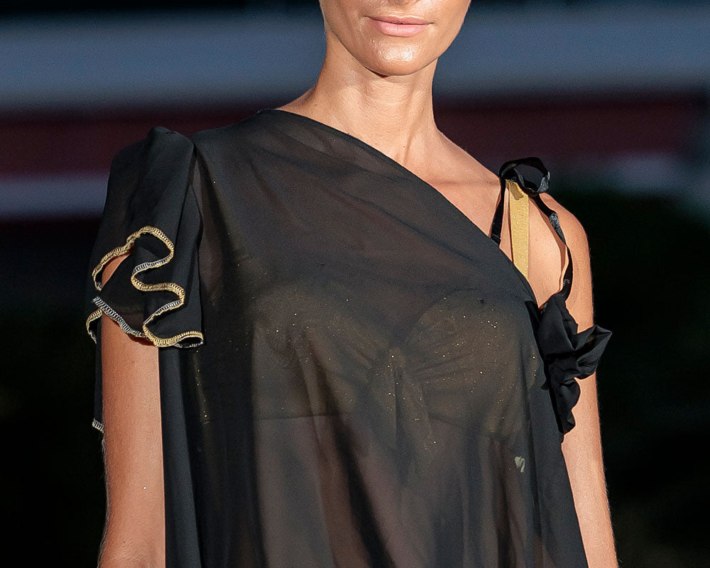 Evase dress with bikini