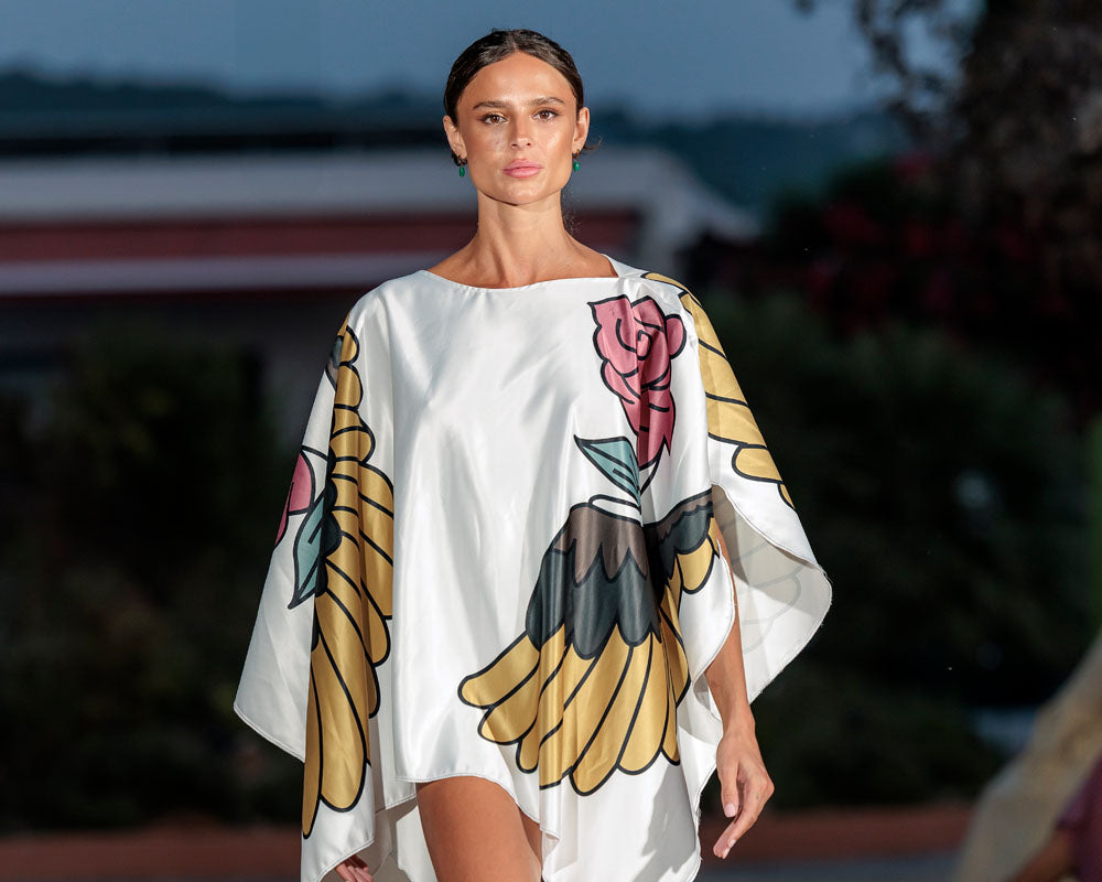 Printed poncho