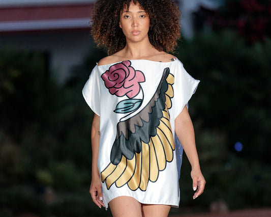 Printed blouse dress