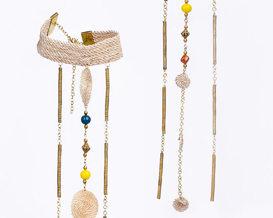 Lijoki neck piece with woven neck