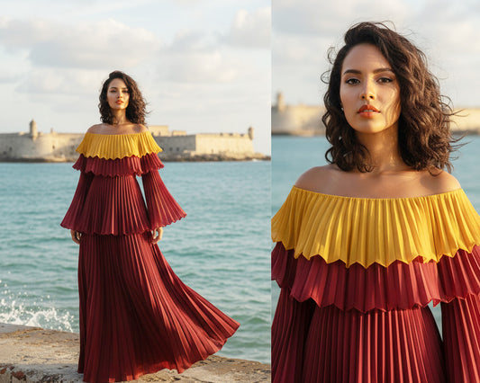 The Sunset Symphony Dress